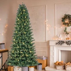GE 9-ft Scotch Pine Pre-lit LED Artificial Christmas Tree