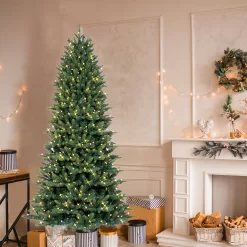 GE 7.5-ft Burlington Spruce Pre-lit LED Artificial Christmas Tree