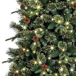 GE 7.5-ft High Ridge Pine Pre-lit LED Artificial Christmas Tree