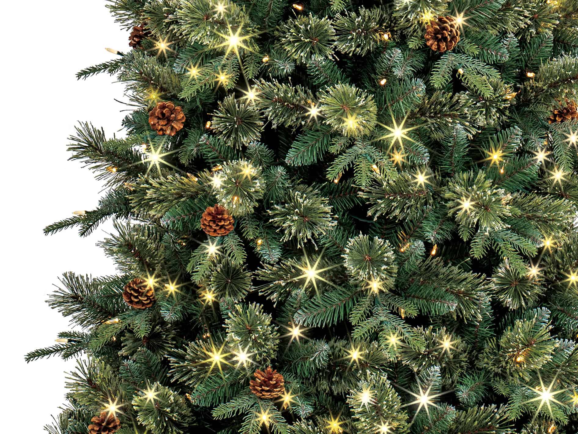 GE 7.5-ft High Ridge Pine Pre-lit LED Artificial Christmas Tree