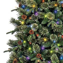 GE 7.5-ft High Ridge Pine Pre-lit LED Artificial Christmas Tree