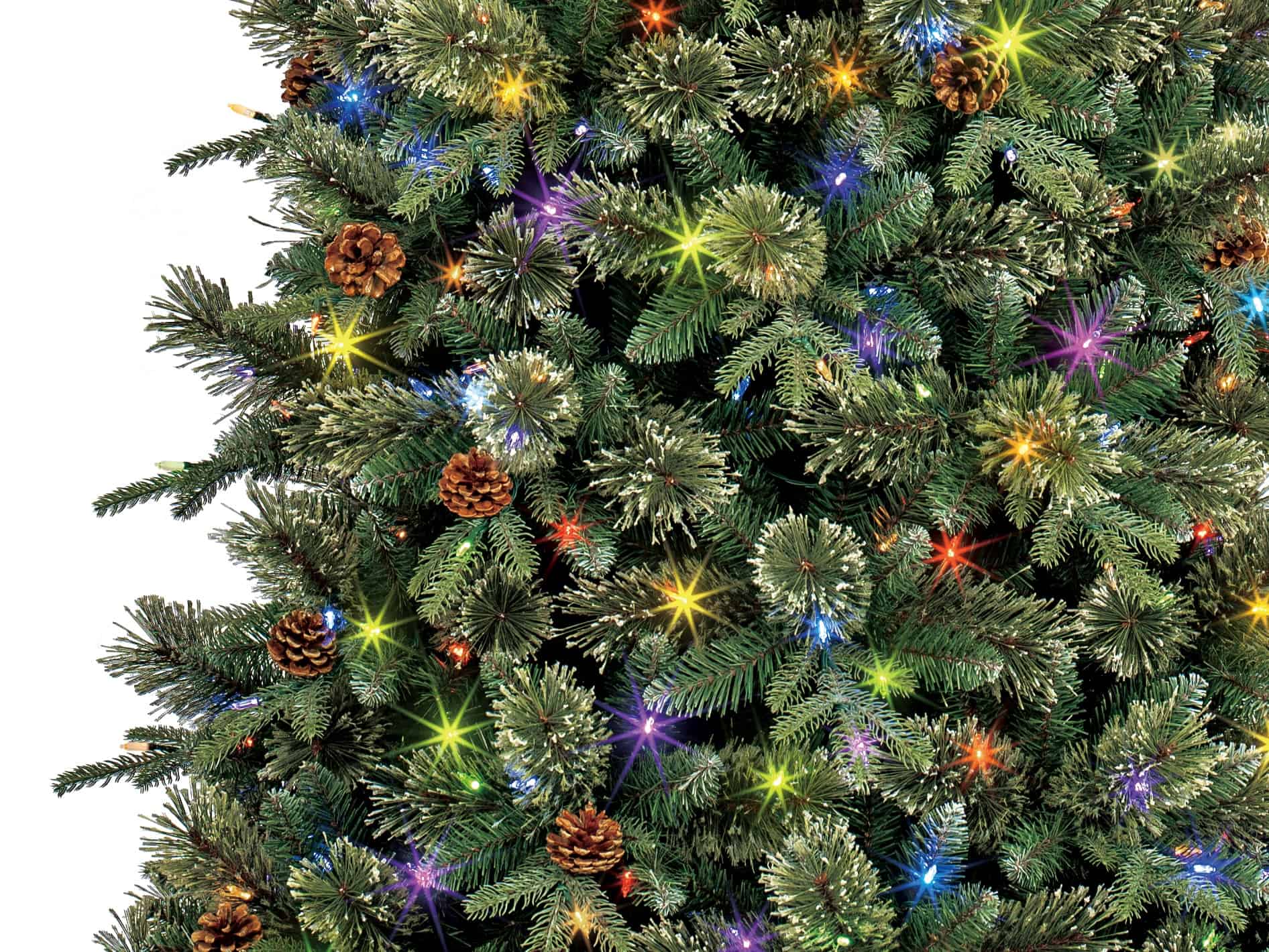 GE 7.5-ft High Ridge Pine Pre-lit LED Artificial Christmas Tree