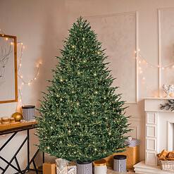 GE 7.5-ft Madison Fir Easy Shape Pre-lit LED Artificial Christmas Tree