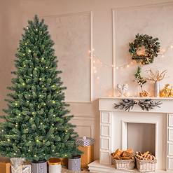 GE 7.5-ft Scotch Pine Pre-lit LED Artificial Christmas Tree