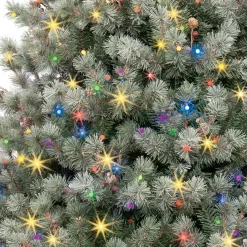 GE 9-ft Frosted Carolina Pine Pre-lit LED Artificial Christmas Tree