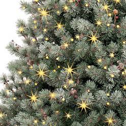 GE 9-ft Frosted Carolina Pine Pre-lit LED Artificial Christmas Tree
