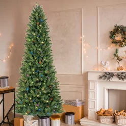 GE 9-ft Lexington Pine Pre-lit LED Artificial Christmas Tree