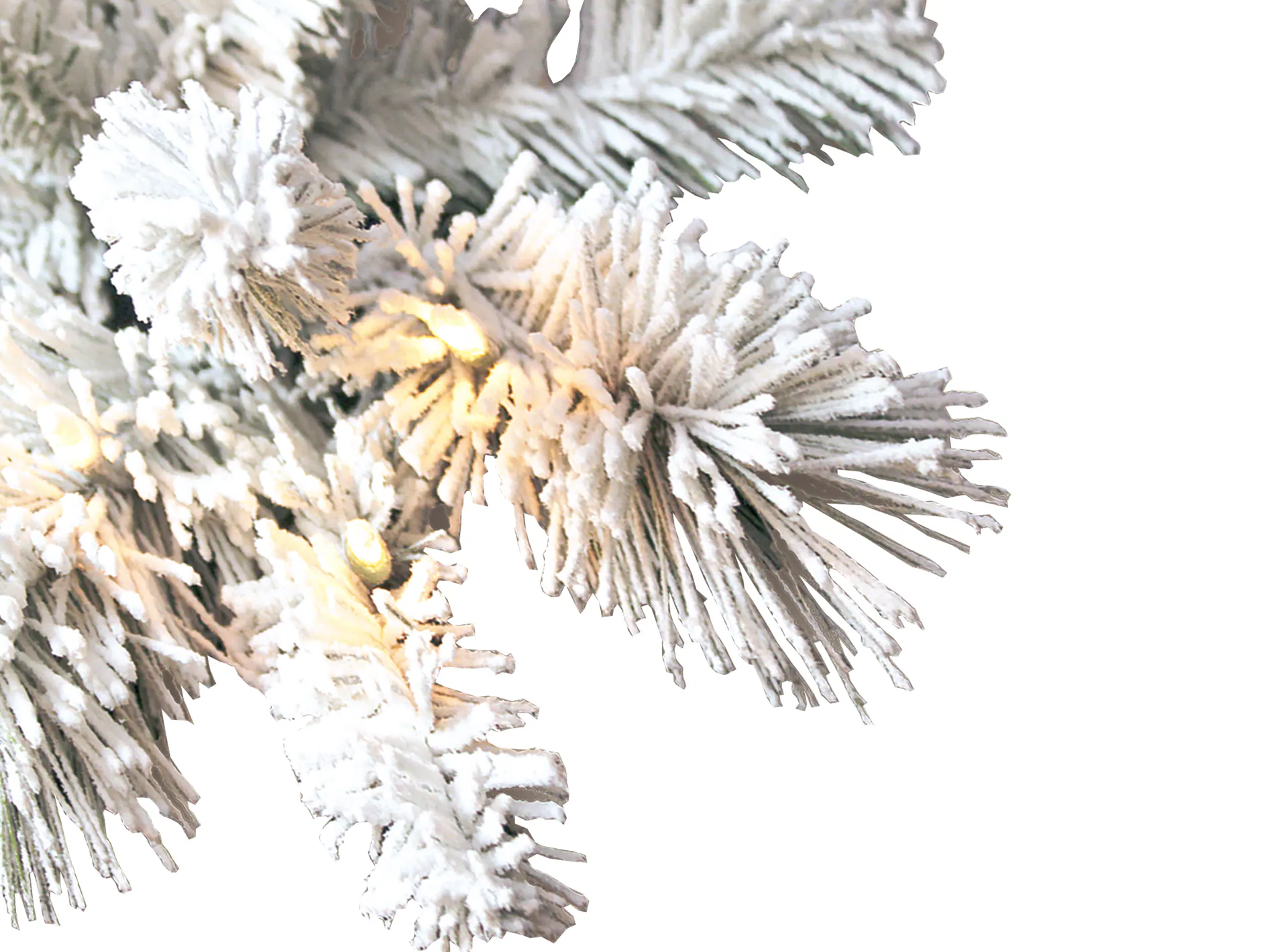 GE 7.5-ft Flocked Laurel Pine Pre-lit LED Artificial Christmas Tree