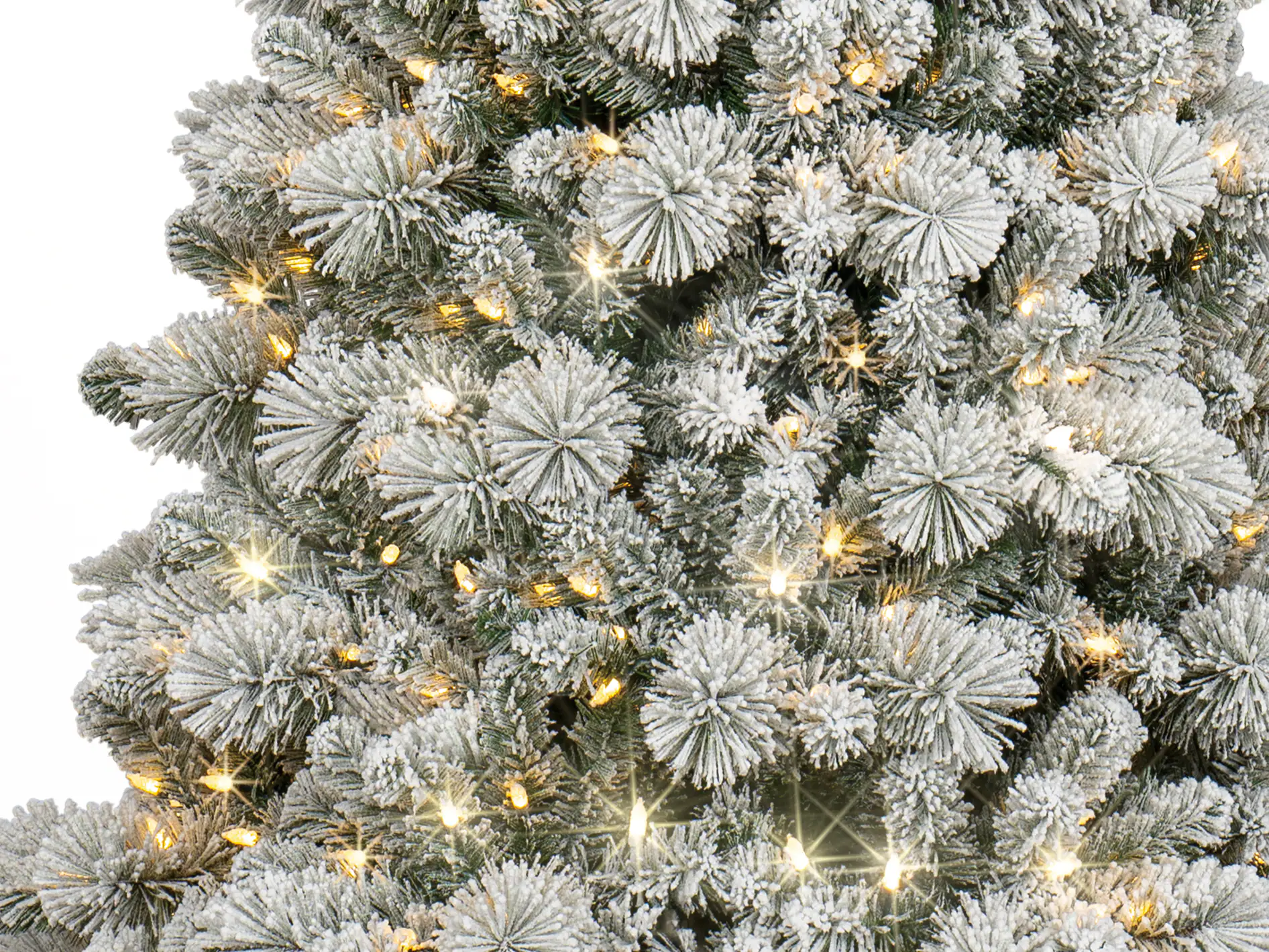 GE 7.5-ft Flocked Laurel Pine Pre-lit LED Artificial Christmas Tree