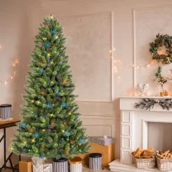 GE 7.5-ft Lexington Pine Pre-lit LED Artificial Christmas Tree
