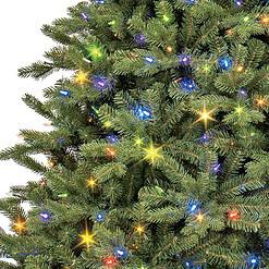 GE 7.5-ft Norway Fir Pre-lit LED Artificial Christmas Tree
