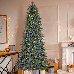GE 9-ft Norway Fir Pre-lit LED Artificial Christmas Tree