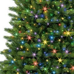 GE 12-ft Scotch Pine Pre-lit LED Artificial Christmas Tree