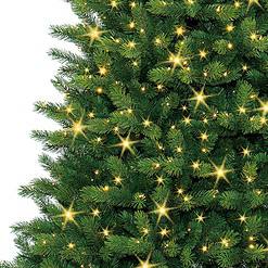 GE 12-ft Scotch Pine Pre-lit LED Artificial Christmas Tree