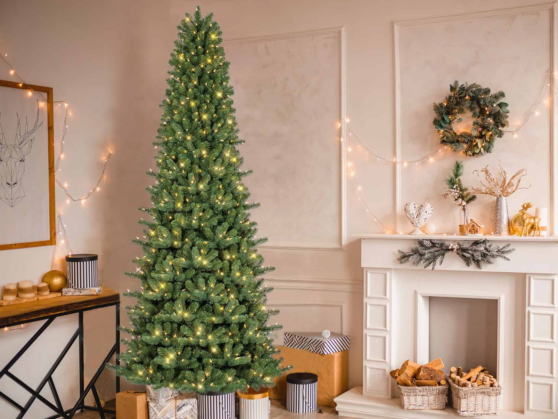 GE 9-ft Colorado Spruce Pre-lit LED Artificial Christmas Tree