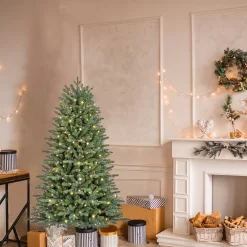 GE 5-ft Aspen Fir Easy Shape Pre-lit LED Artificial Christmas Tree