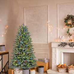 GE 5-ft Aspen Fir Easy Shape Pre-lit LED Artificial Christmas Tree