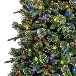 GE 9-ft High Ridge Pine Pre-lit LED Artificial Christmas Tree