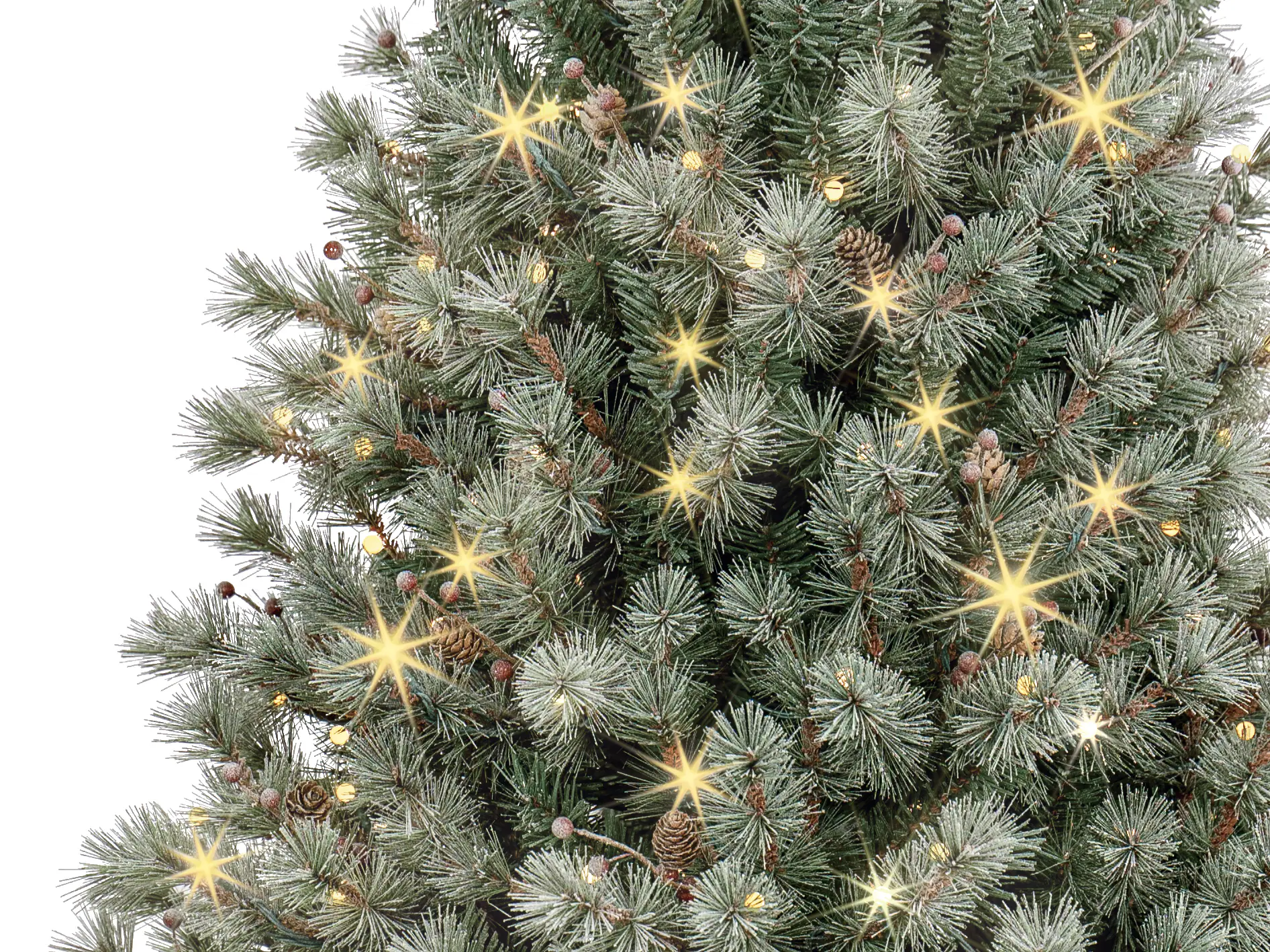 GE 5-ft Frosted Carolina Pine Pre-lit LED Artificial Christmas Tree