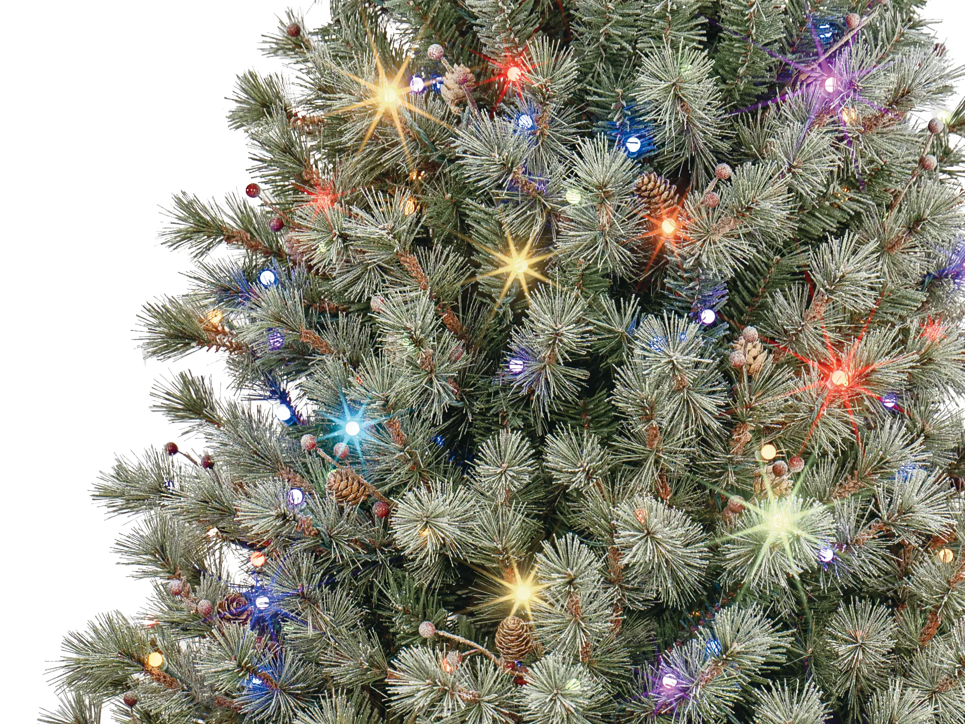 GE 5-ft Frosted Carolina Pine Pre-lit LED Artificial Christmas Tree