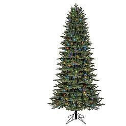 GE 7.5-ft Slim Aspen Fir Easy Shape Pre-lit LED Artificial Christmas Tree