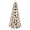 GE 9-ft Flocked Candlewood Pine Pre-lit LED Artificial Christmas Tree