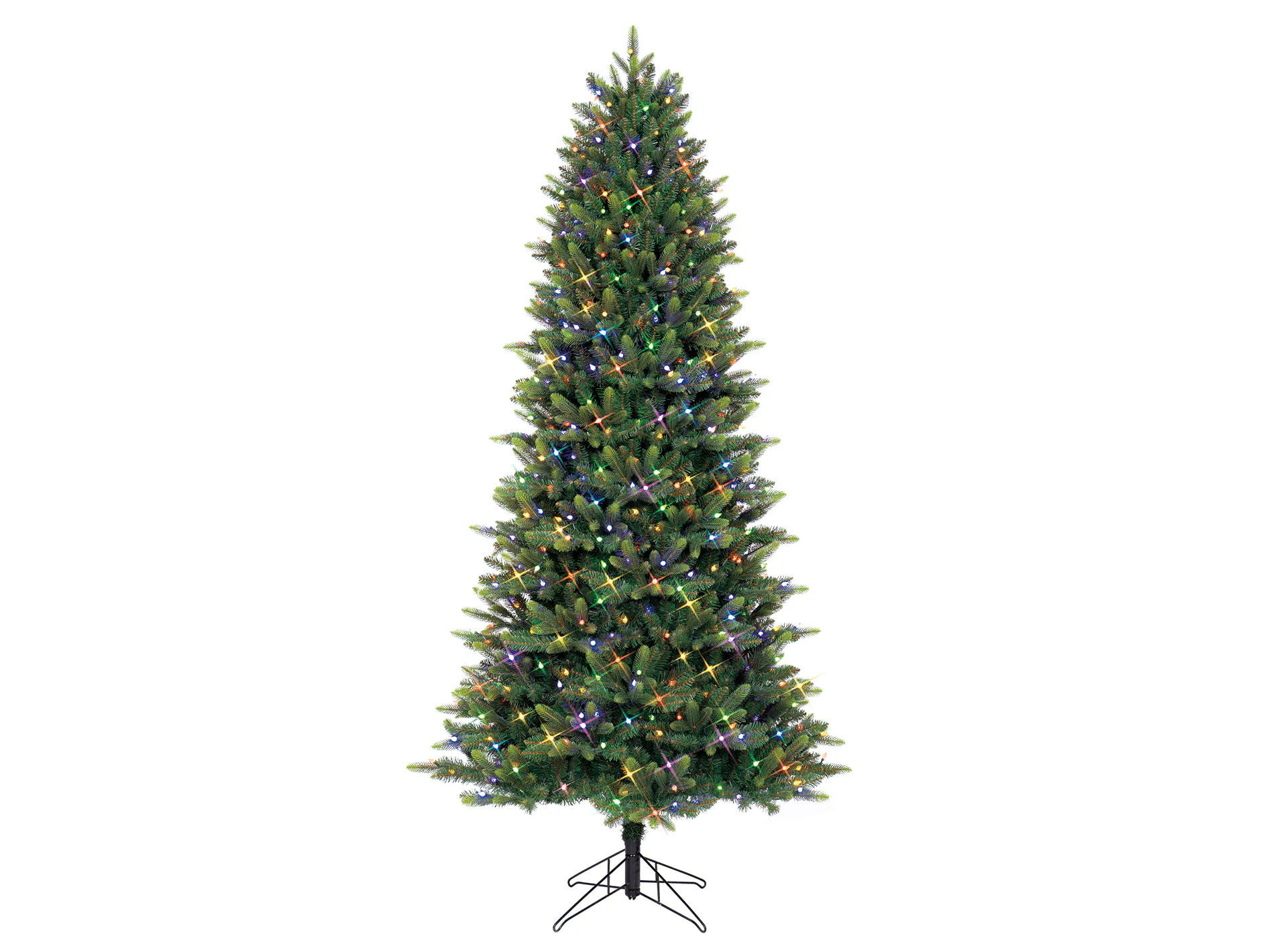 GE 7.5-ft Burlington Spruce Pre-lit LED Artificial Christmas Tree