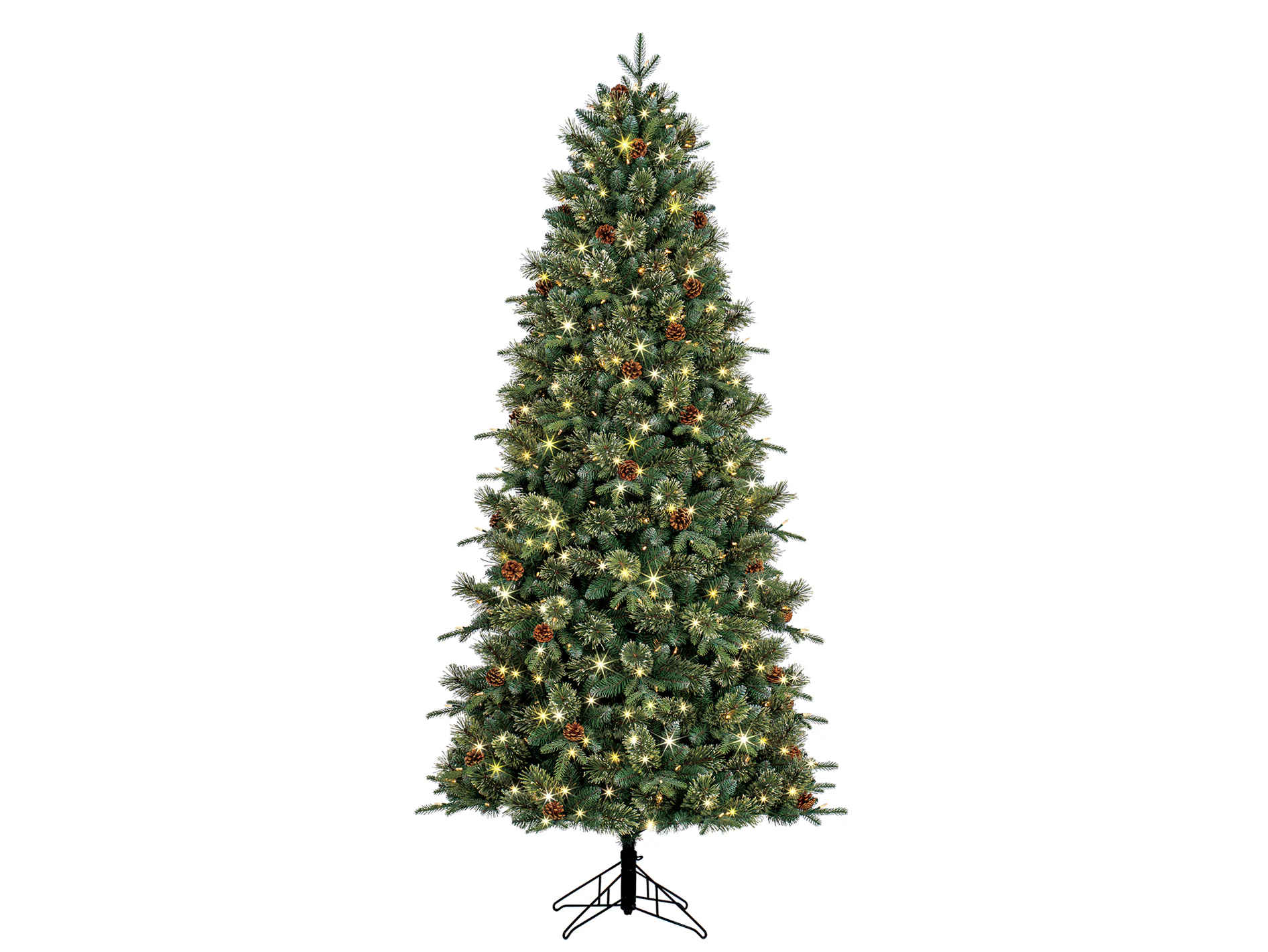 GE 7.5-ft High Ridge Pine Pre-lit LED Artificial Christmas Tree