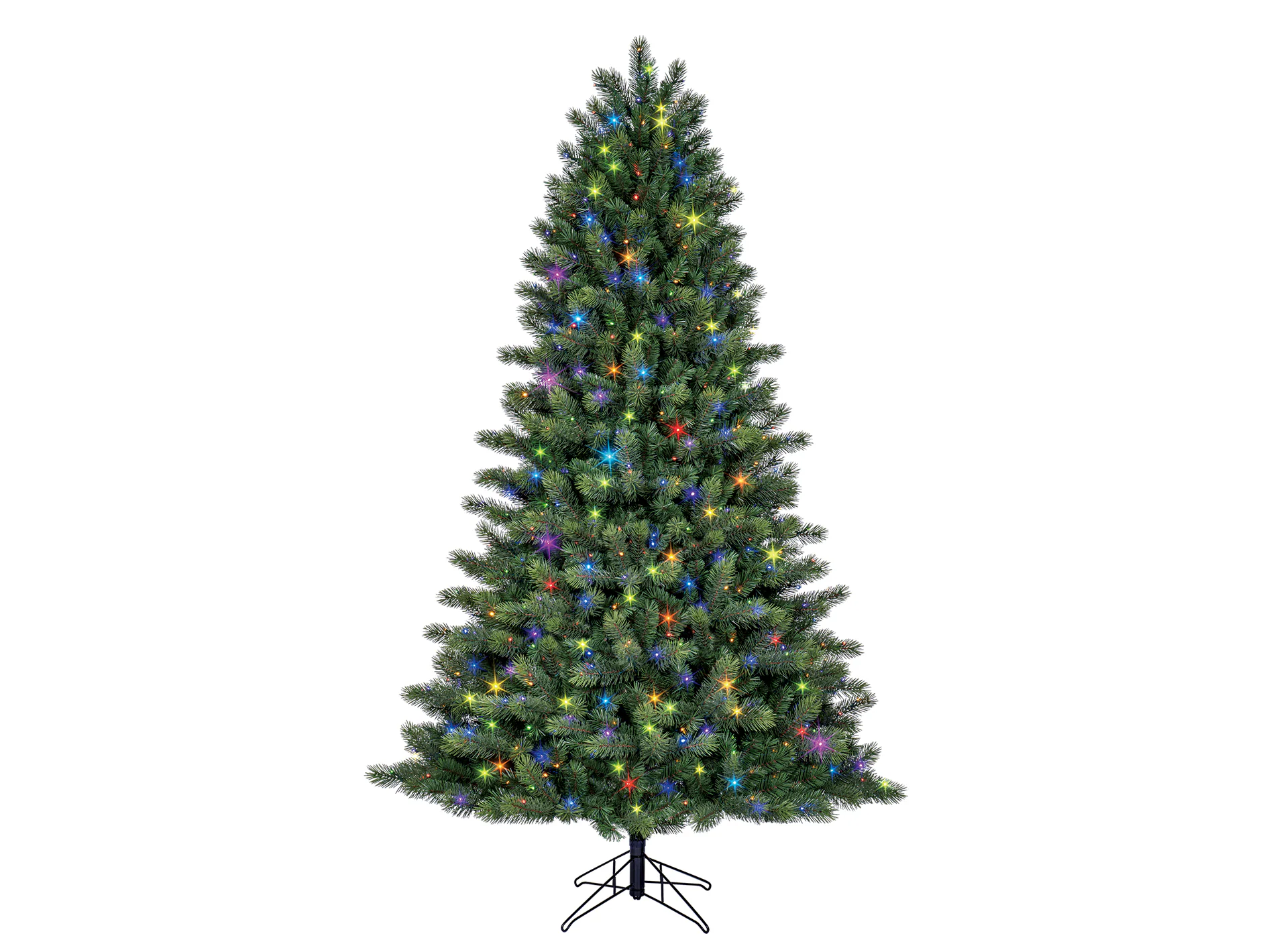 GE 7.5-ft Scotch Pine Pre-lit LED Artificial Christmas Tree