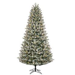 GE 9-ft Frosted Carolina Pine Pre-lit LED Artificial Christmas Tree