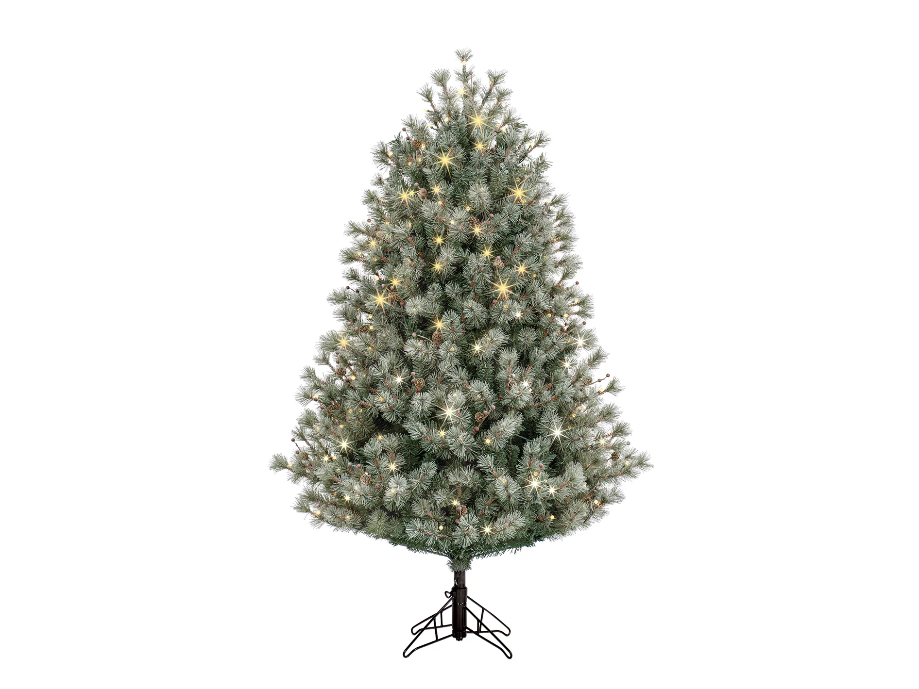 GE 5-ft Frosted Carolina Pine Pre-lit LED Artificial Christmas Tree