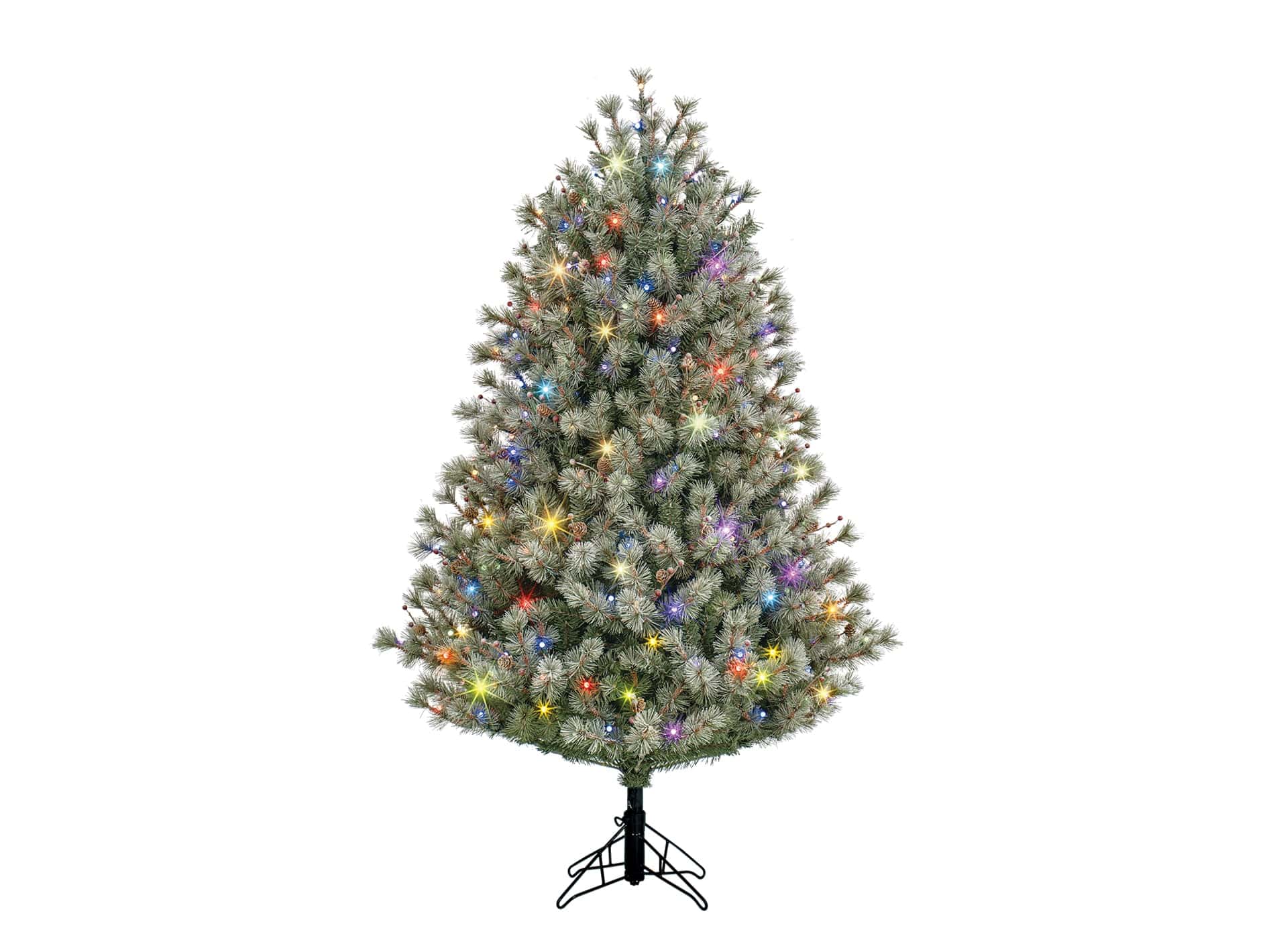 GE 5-ft Frosted Carolina Pine Pre-lit LED Artificial Christmas Tree