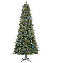 GE 9-ft High Ridge Pine Pre-lit LED Artificial Christmas Tree