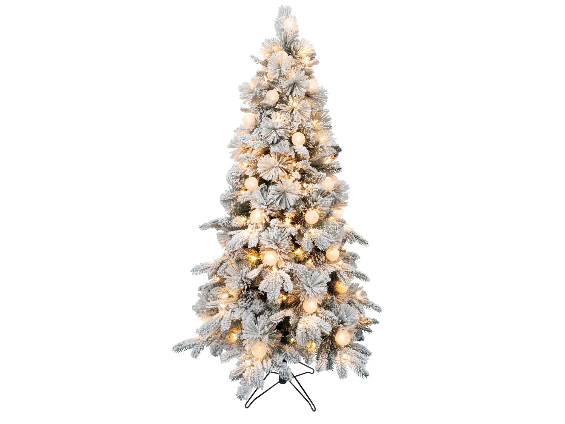 GE 5-ft Candlewood pine Pre-lit Flocked Green Artificial Christmas with LED Lights
