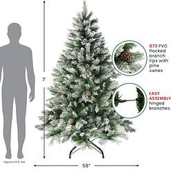 Northlight 7-ft Pine Flocked Artificial Christmas Tree