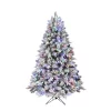 Holiday Living 6.5-ft Flocked Albany pine Pre-lit LED Artificial Christmas Tree