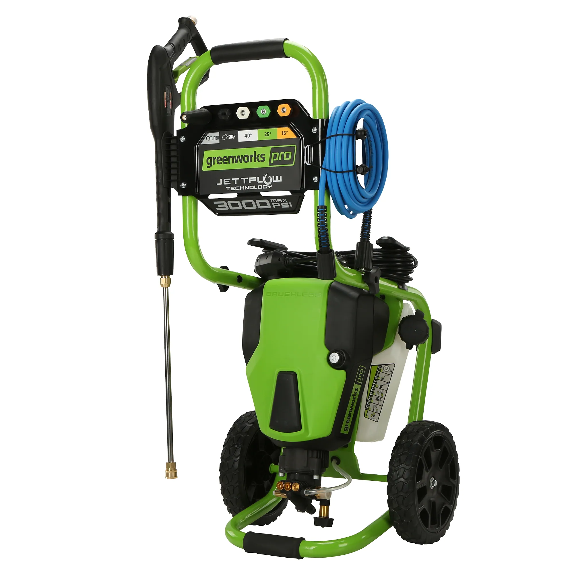 Greenworks Pro 3000 PSI 2-GPM Cold Water Electric Pressure Washer with 5 Spray Tips