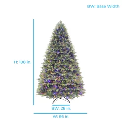 Holiday Living 9-ft Everett Fraser Fir Pre-lit LED Artificial Christmas Tree
