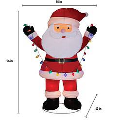 Holiday Living 8-ft LED Pop-Up Santa Decoration