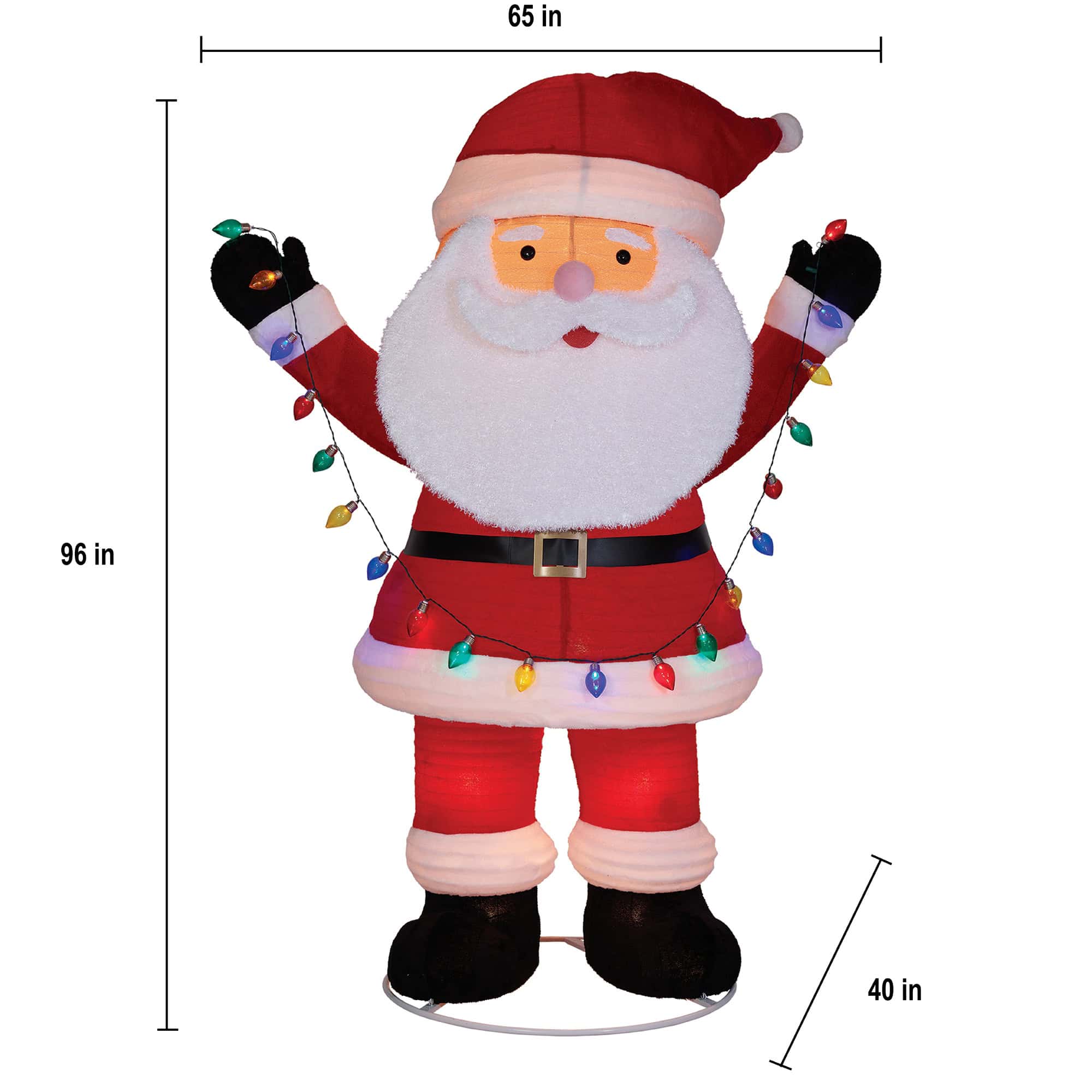 Holiday Living 8-ft LED Pop-Up Santa Decoration