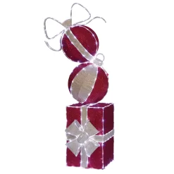 Holiday Living 6-ft LED Red & Gold Ornament Gift Stack Decoration