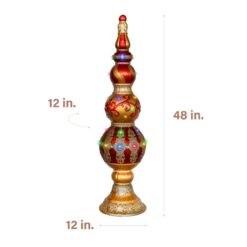 Fraser Hill Farm 48-in Ornament Free Standing Decoration with White LED Lights