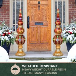 Fraser Hill Farm 48-in Ornament Free Standing Decoration with White LED Lights