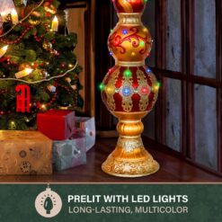Fraser Hill Farm 48-in Ornament Free Standing Decoration with White LED Lights