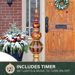 Fraser Hill Farm 48-in Ornament Free Standing Decoration with White LED Lights