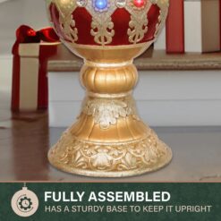 Fraser Hill Farm 48-in Ornament Free Standing Decoration with White LED Lights