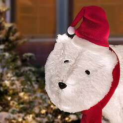 Haute Decor 25-in Polar Bear Free Standing Decoration with White LED Lights