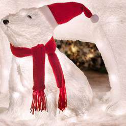 Haute Decor 25-in Polar Bear Free Standing Decoration with White LED Lights