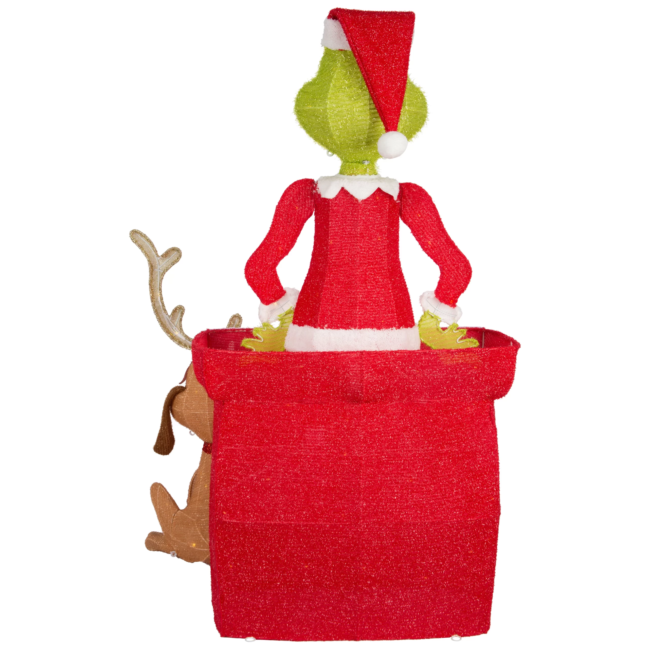 Grinch Animatronic 45.08-in Licensed Yard Decoration with White LED Lights