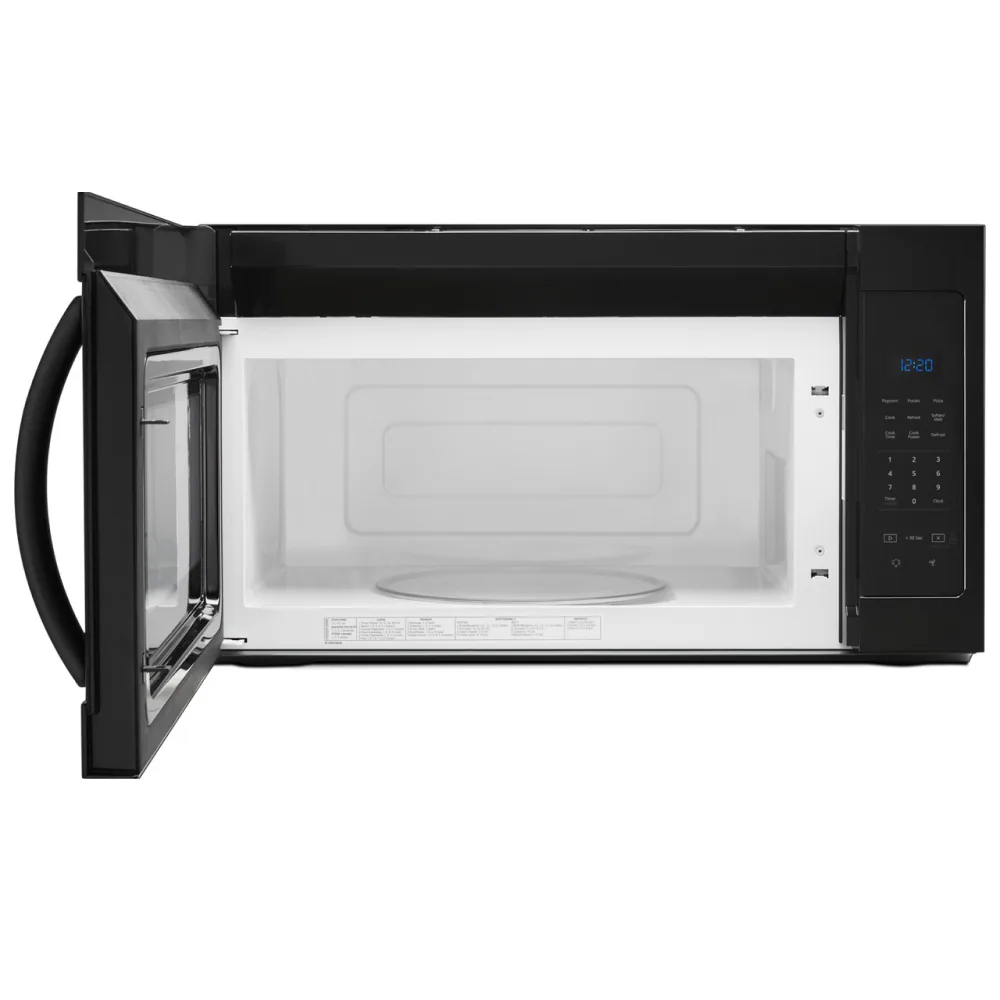 Whirlpool 2-Speed Fan 1.7-cu ft 1000-Watt 29.938-in Over-the-Range Microwave (Black)